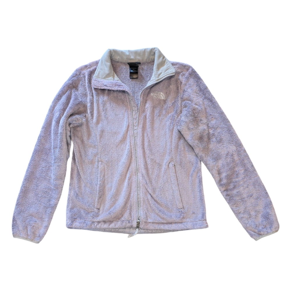 The North Face Women's Osito Fleece Jacket Grey Size Small Full Zip Teddy Soft